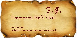 Fogarassy Györgyi névjegykártya