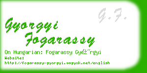 gyorgyi fogarassy business card